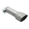 Exhaust pipe single, oval