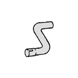 Exhaust pipe bent single, round B6304FS to '94