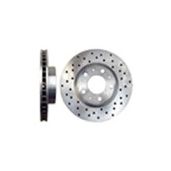 Brake disc Front axle perforated 280 mm