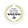 Sticker European Rally Champion 1963 en 1964 zwart goud