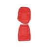 Upholstery Front seat Seat lower Seat upper Leather red Kit