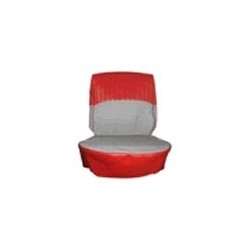 Upholstery Front seat Seat lower Seat upper Textile red-grey Kit