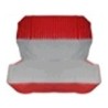 Upholstery Rear seat Seat lower Seat upper Textile red-grey Kit
