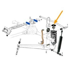 Spring mounting Rear axle upper