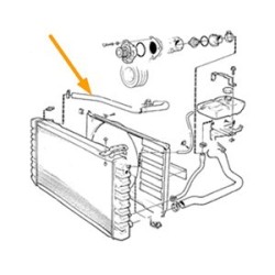 Radiator hose upper Engine cooler - Cylinder head